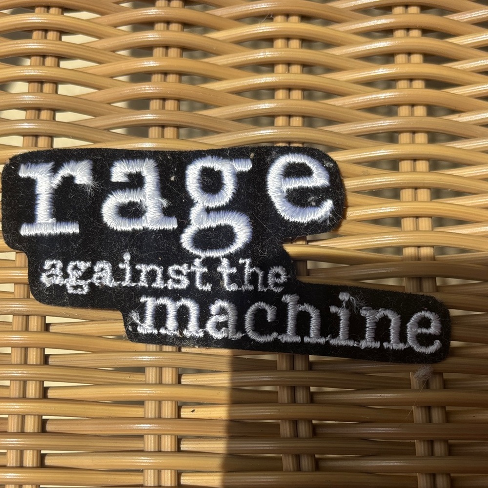 Rage Against The Machine Embroidered Patch - Black & White iron on